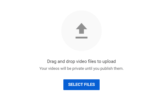 Drag and drop video files to upload