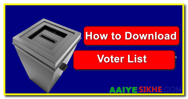 How to download voter list