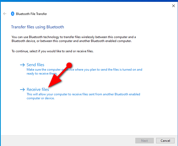 receive file
