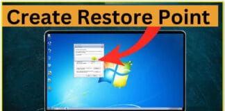 How to Create Restore Point and Restore in Windows 7 in Hindi