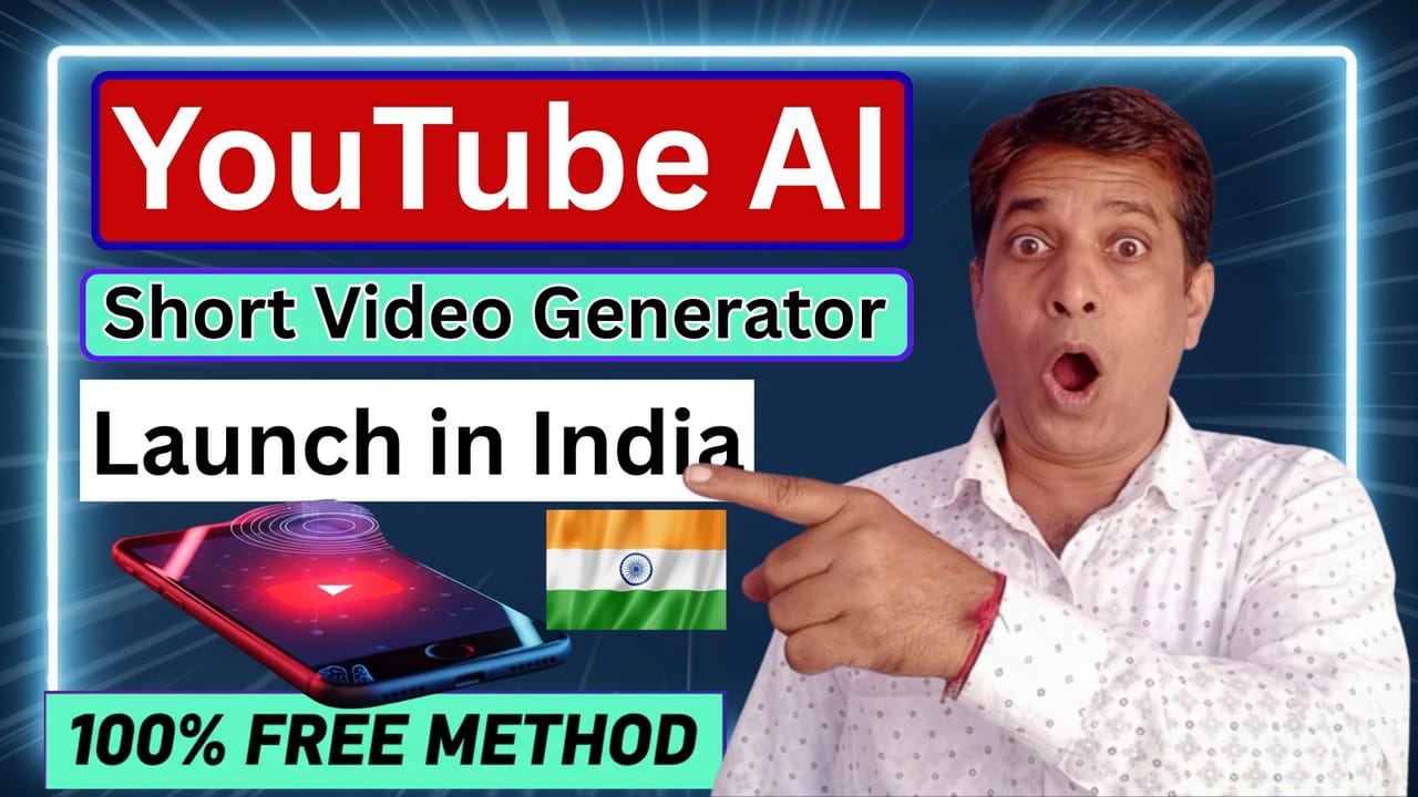 AI Short Video Generator Feature Launched on YouTube: Create Unlimited Shorts Inside the App