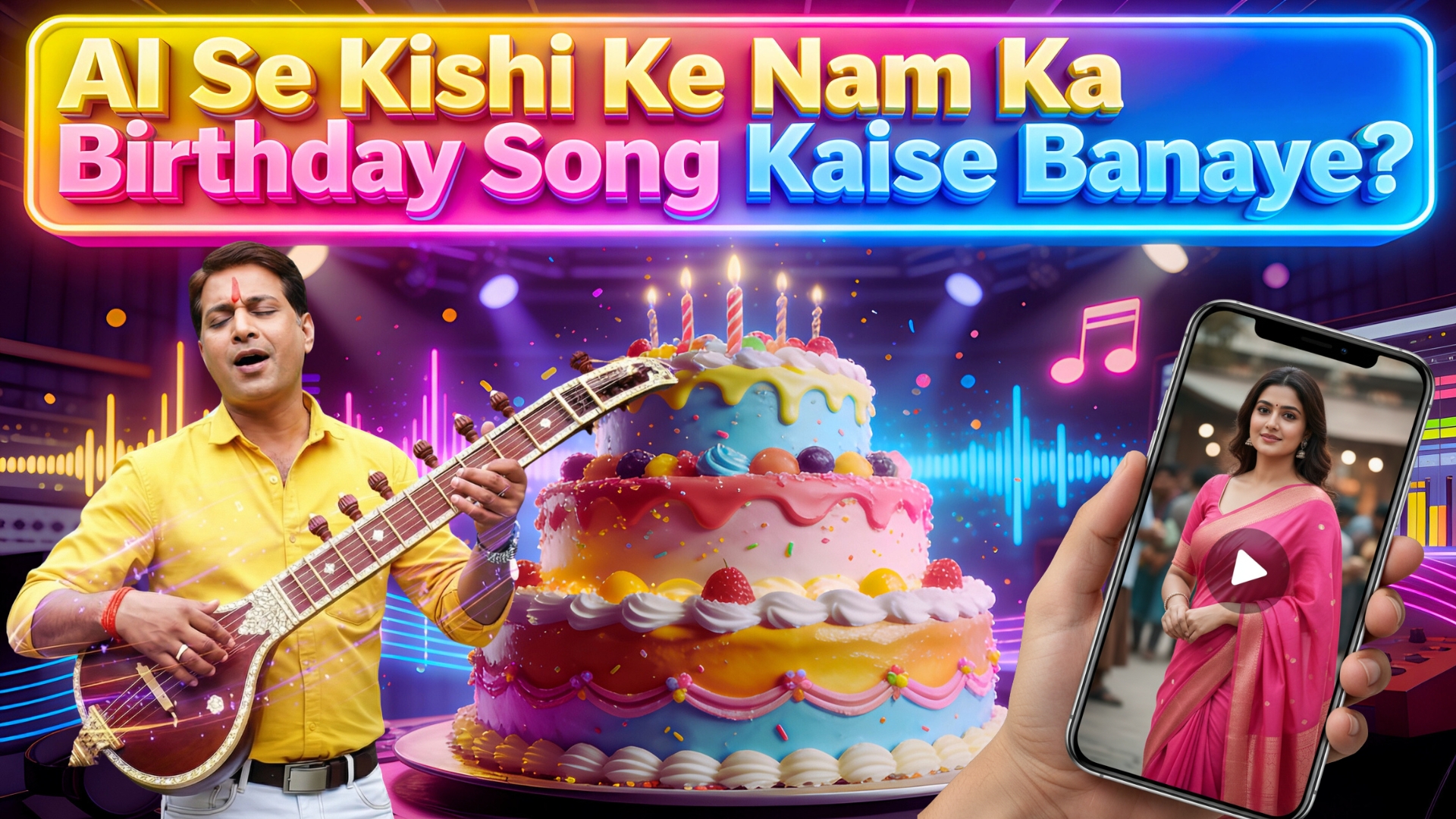 Apne Naam Ka Happy Birthday Song Kaise Banaye? | AI से बनाएं नाम वाला बर्थडे गाना (2026)
