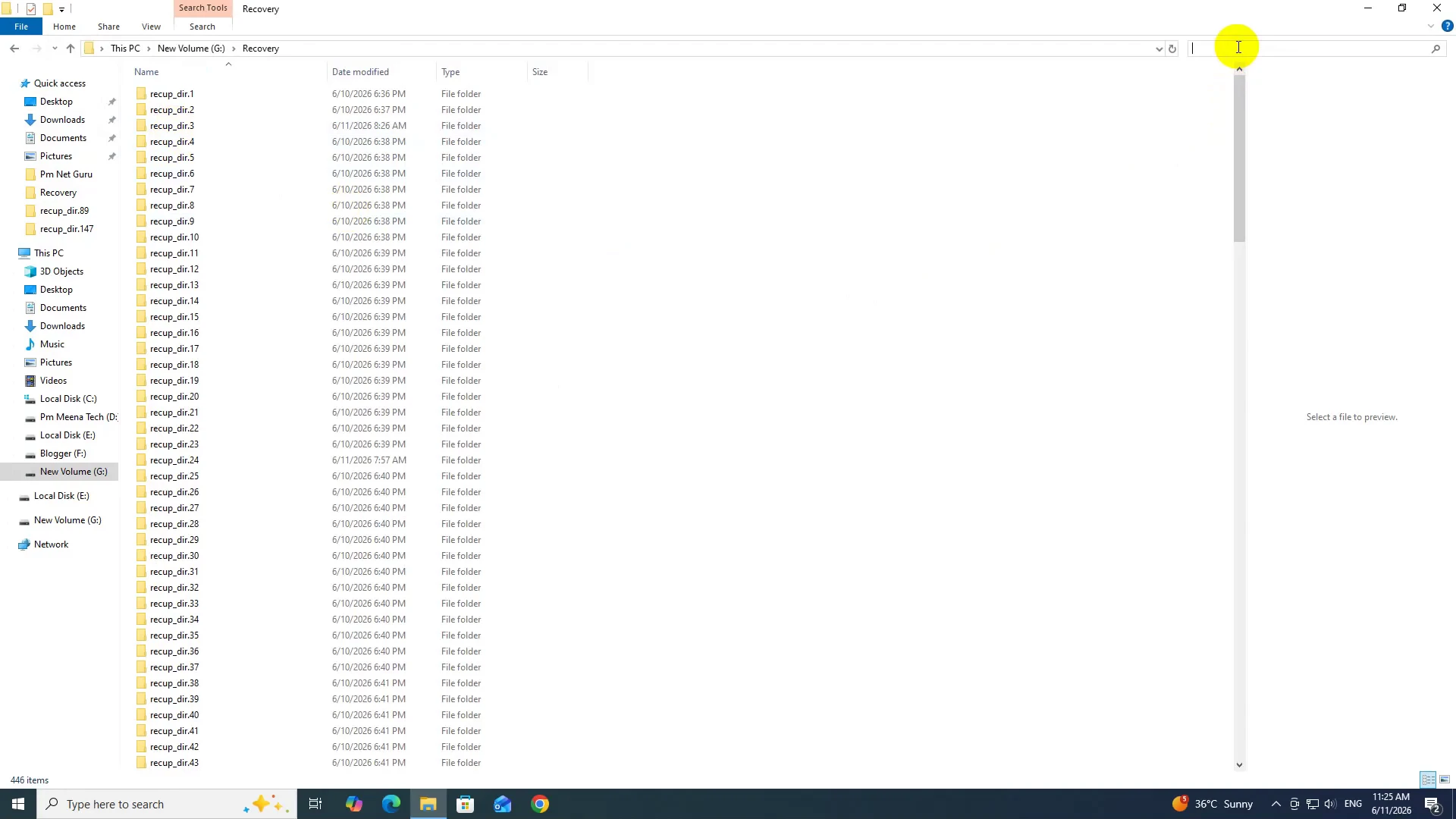 Recover File Search Filter