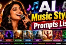 AI Music Style Prompts List: किसी भी AI Tool से मनचाहा गाना बनाने की सीक्रेट लिस्ट AI Music Style Prompts List: किसी भी AI Tool से मनचाहा गाना बनाने की सीक्रेट लिस्ट