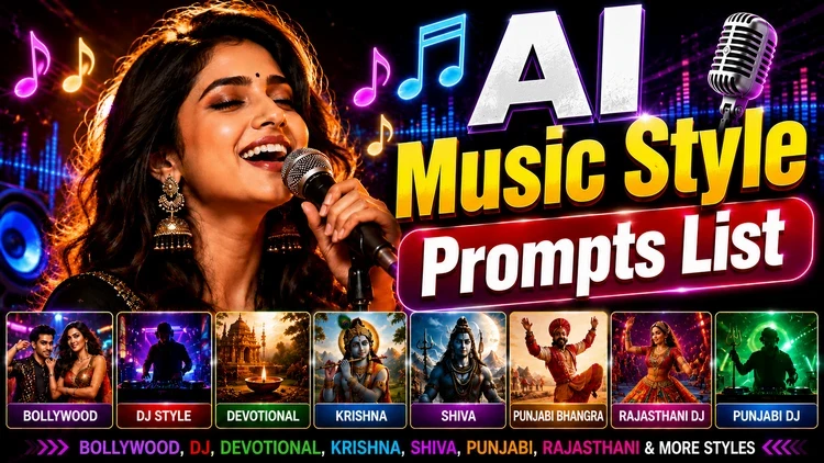 AI Music Style Prompts List: किसी भी AI Tool से मनचाहा गाना बनाने की सीक्रेट लिस्ट