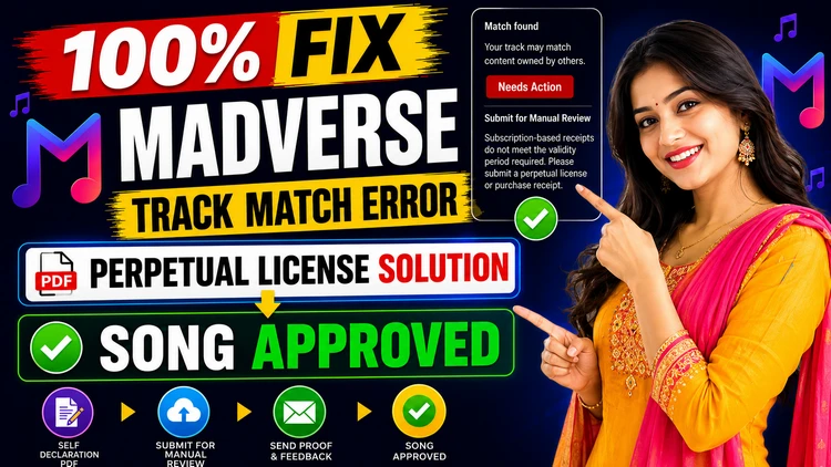 Madverse Track Match Error Solution – Self Declaration PDF, Manual Review & Song Approval Guide
