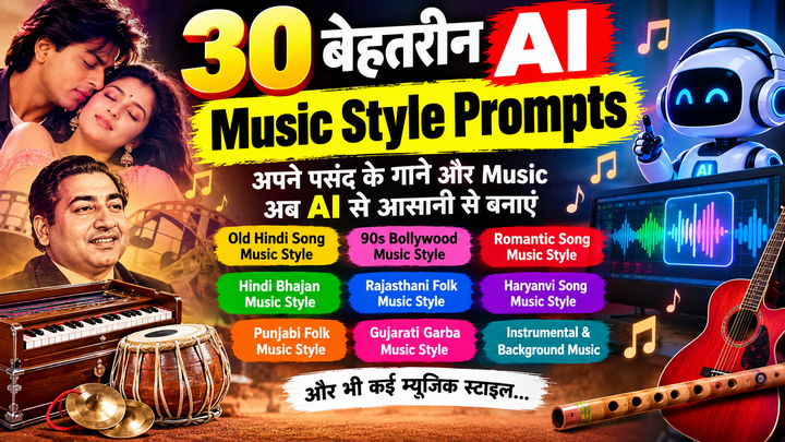 30+ Best AI Music Style Prompts in Hindi